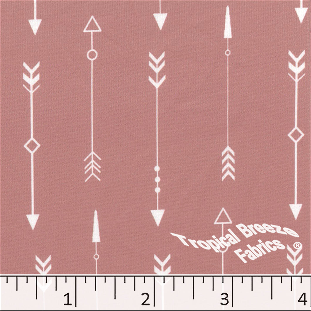 Rose, Double Brushed Knit Arrow Print Fabric 32949