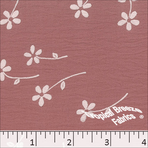 rose, Dream Crepe Paint Print Polyester Fabric 042619