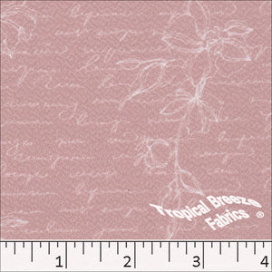 Floral Sketch Liverpool Knit Print Dress Fabric 32742 rose