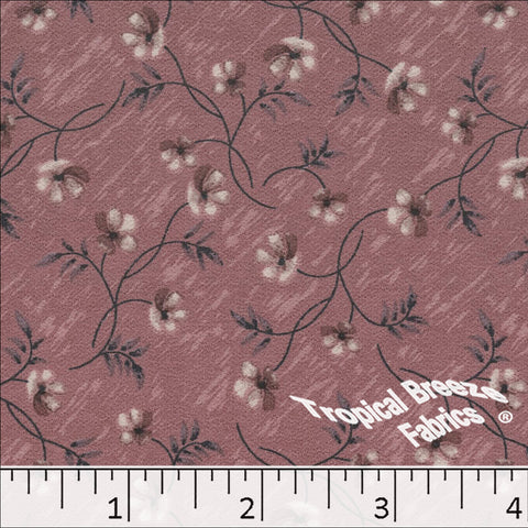 rose, Koshibo Floral Print Polyester Fabric 048611