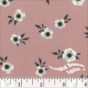 Mini Rib Knit Print Fabric 32941 rose