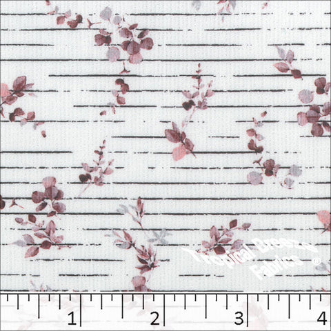 rose, Pick Stripe Polyester Fabric 042526