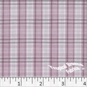 rose, Poly Cotton Yarn Dye Plaid Fabric 0741