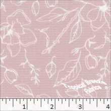 rose, Poly Rayon Floral Print Fabric 04450