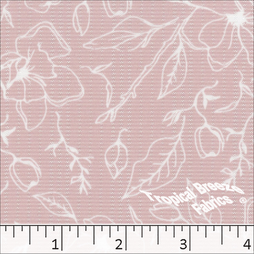 rose, Poly Rayon Floral Print Fabric 04450
