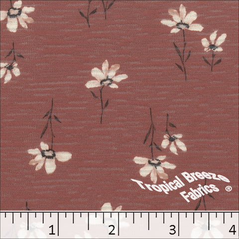 rose, Rebecca Floral Knit Print Fabric 573526