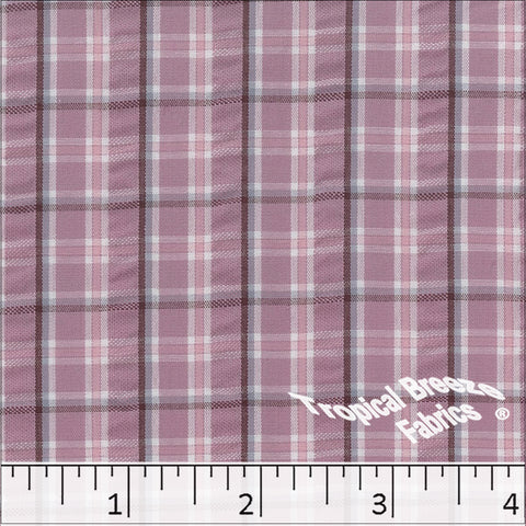 rose, Seersucker Plaid Poly Cotton Fabric 488611