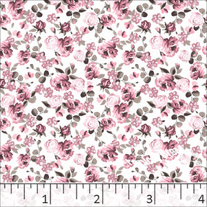 Standard Weave Floral Poly Cotton Fabric 6109 rose