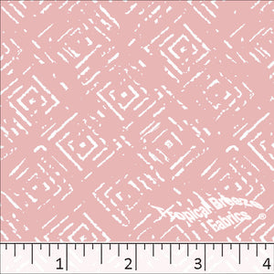 Standard Weave Geometric Poly Cotton Fabric 6051 rose