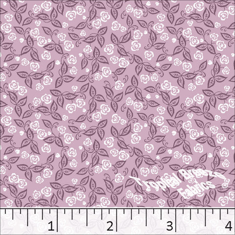 Standard Weave Small Floral Print Poly Cotton Fabric 6151 rose