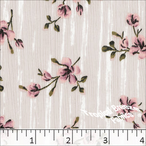 Rose, Yoryu Floral Print Polyester Fabric 048513