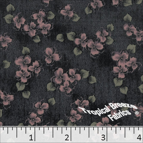 rose, Yoryu Floral Print Polyester Fabric 048529