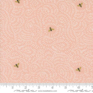 rose, Bee Garden Collection Twists and Turns Cotton Fabric 48415