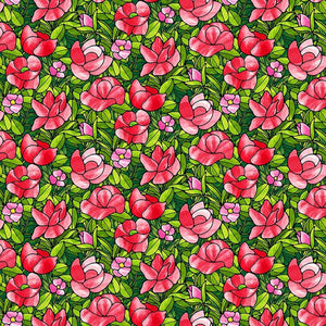 Fancy Glass Cotton Fabric Collection 29 roses