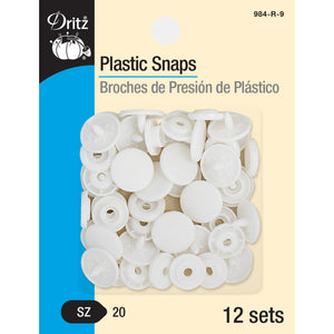 round plastic snaps white