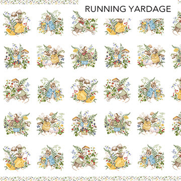 Rows of Mice, Country Mouse Collection Country Mouse Cotton Fabric DP29005-10