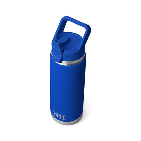 Yeti Rambler 26 oz Water Bottle with Straw Cap in royal blue