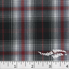 Poly Cotton Yarn Dye Plaid Fabric ruby red