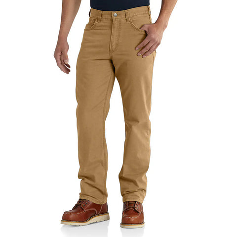 Men's Rugged Flex Canvas 5-Pocket Work Pant 102517 brown