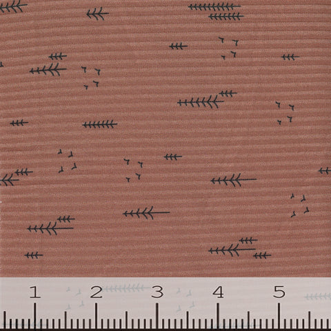 rust, Tree Print Knit Fabric CA220