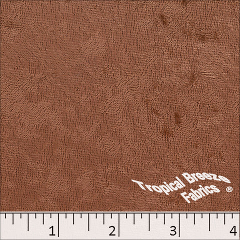Rust Crushed Velour Fabric