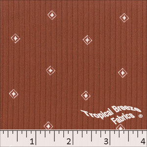 rust, Classic Rib Knit Diamond Print Fabric 578513