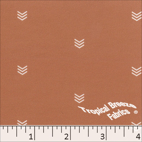 rust, Double Brushed Knit Arrow Fabric 572521