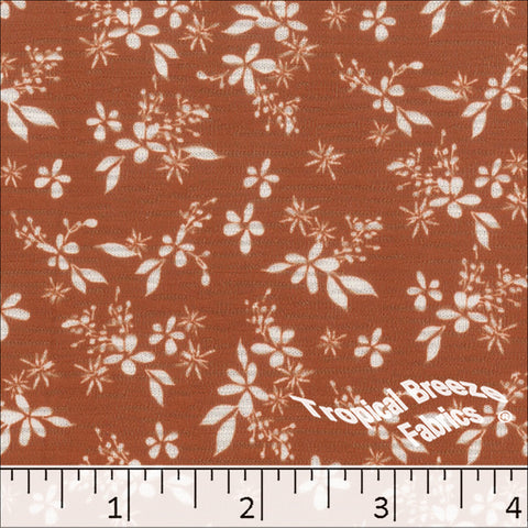 rust, Rebecca Knit Floral Print Fabric 573522