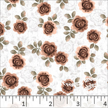 Standard Weave Blossom Print Poly Cotton Fabric 6113 rust