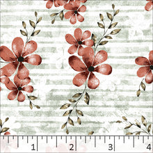 Standard Weave Floral Print Dress Fabric 6159 rust