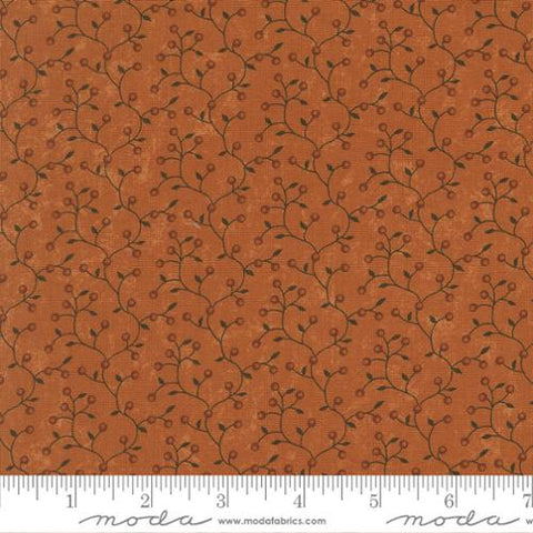 rust, Wheatland Collection Berry Vines Cotton Fabric 9796