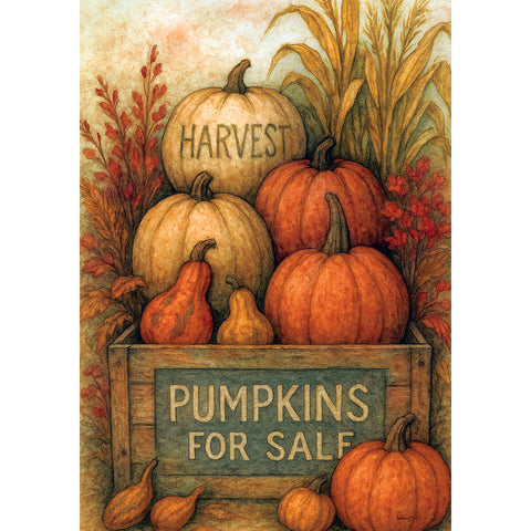 Rustic Pumpkins garden flag