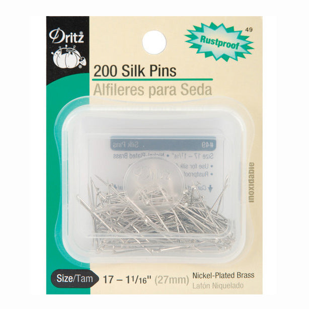 Dritz Brass Silk Pins S-49