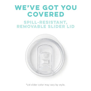 We've Got You Covered: spill-resistant, removable slider lid