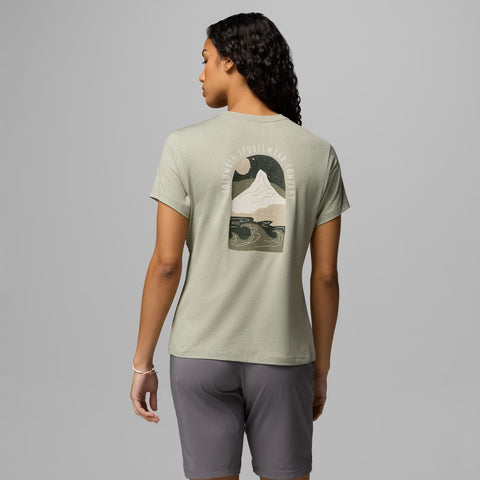 safari heather, Women's Parsons Point Back Graphic T-Shirt 21609