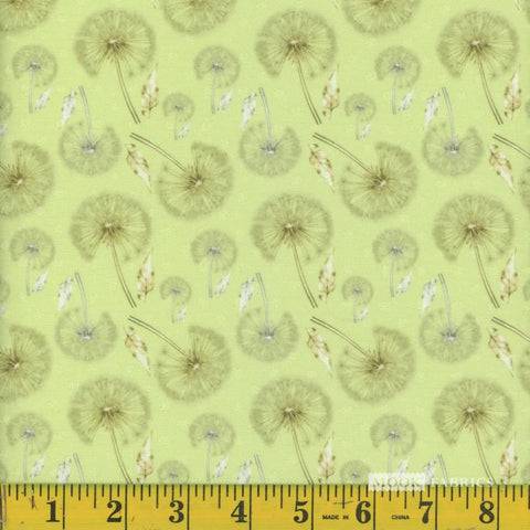 sage, Dandelion Swiss Dot Fabric 1390