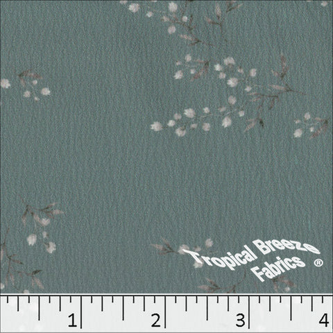sage, Crinkle Creme Polyester Fabric 042626