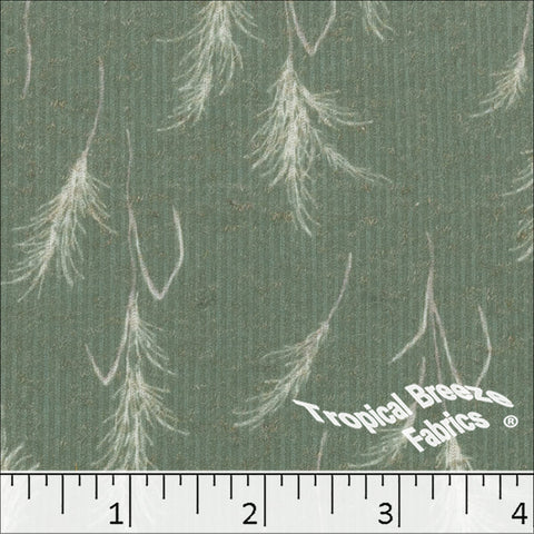 sage, Linen Rib Knit Print Fabric 573622