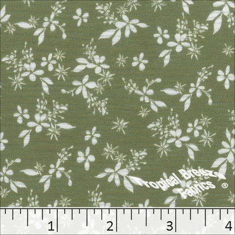 sage, Rebecca Knit Floral Print Fabric 573522