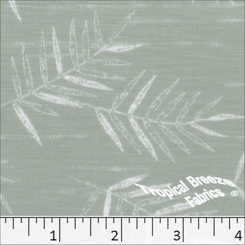 sage, Slub Knit Leafy Print Fabric 573618