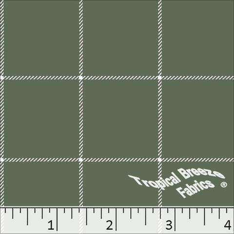 sage, Standard Weave Plaid Poly Cotton Fabric 6320