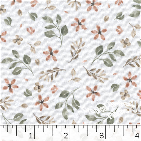sage, Swiss Dot Knit Floral Print Polyester Fabric 573519