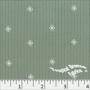 sage green, Classic Rib Knit Diamond Print Fabric 578513