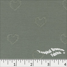 sage green, Downy Hearts Polyester Fabric 323542