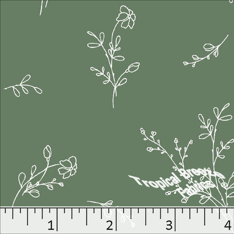 dark sage, Nubby Weave Poly Cotton Dress Fabric 6229