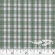 sage green, Poly Cotton Yarn Dye Plaid Fabric 0596