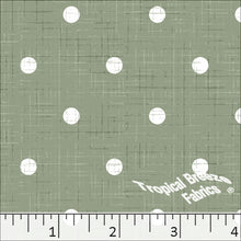 Standard Weave Polka Dots Print Dress Fabric 6163 sage green