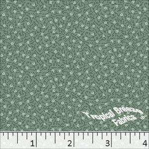 Sage Green, Standard Weave Small Print Poly Cotton Fabric 6189