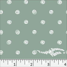 sage green, Standard Weave Swirl Dot Poly Cotton Dress Fabric 6236