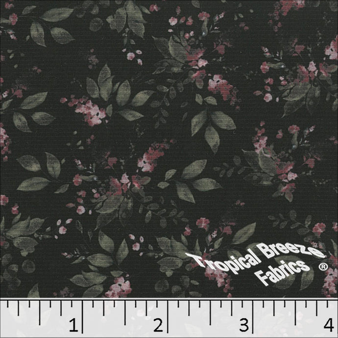 Salmon, Crinkle Crepe Print Polyester Fabric 04942